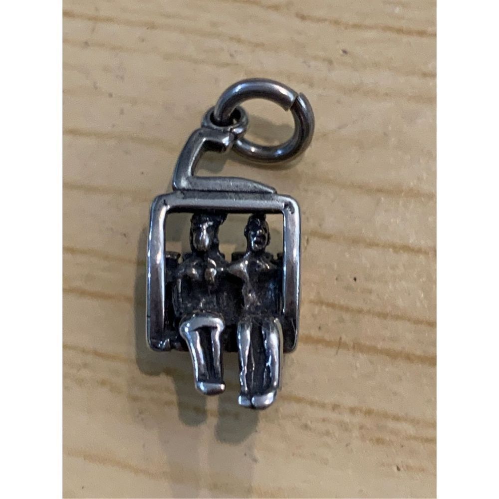 .925 Ski Chair Lift Sterling Silver Jewelry Charm